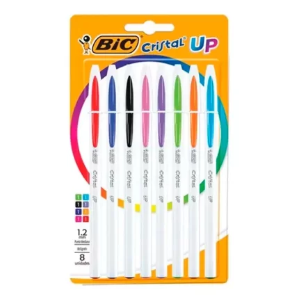 Boligrafo Bic Cristal blister UP 1.2mm Blister x8u (blanco)
