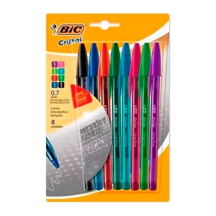 Boligrafo Bic Cristal Upn 0.7mm Blister x 8u