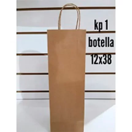 BOLSA PAPEL MADERA KP 12X38 BOTELLA
