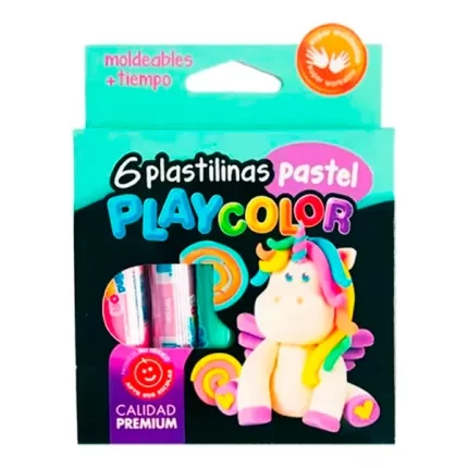 Plastilina Playcolor surtida x 6 Pasteles