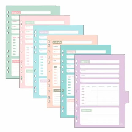 Separadores A4 FW PP C/lengüeta Pastel y Clasicos