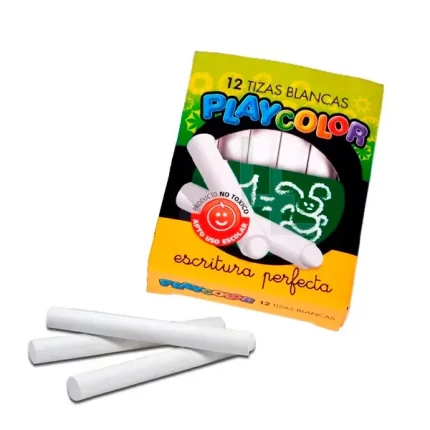 Tiza Playcolor *12 Blanca